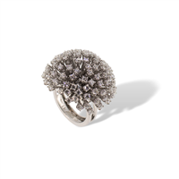 Anello cocktail da donna in oro bianco 18 kt con diamanti naturali 2.70 ct G VS – Idee Preziose dal 1987 - IP.AK18B/76D